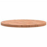 Piano per Tavolo 80x4 cm Rotondo in Legno Massello di Faggio