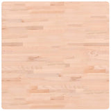Piano per Tavolo 80x80x1,5 cm Quadrato Legno Massello di Faggio