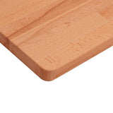Piano per Tavolo 70x70x2,5 cm Quadrato Legno Massello di Faggio