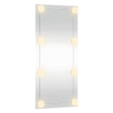 Specchio da Parete con Luci LED 30x80 cm Vetro Rettangolare