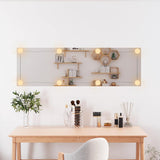 Specchio da Parete con Luci LED 30x100 cm Vetro Rettangolare
