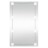 Specchio da Parete con Luci LED 40x60 cm Vetro Rettangolare
