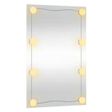 Specchio da Parete con Luci LED 40x60 cm Vetro Rettangolare