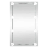 Specchio da Parete con Luci LED 50x80 cm Vetro Rettangolare