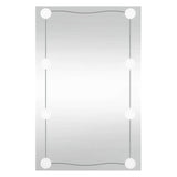 Specchio da Parete con Luci LED 50x80 cm Vetro Rettangolare