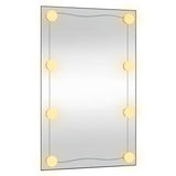 Specchio da Parete con Luci LED 50x80 cm Vetro Rettangolare
