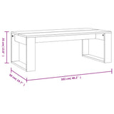 Tavolino da Salotto Bianco 102x50x35 cm in Legno truciolato