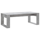 Tavolino Salotto Grigio Cemento 102x50x35 cm Legno truciolato