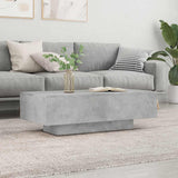 Tavolino Salotto Grigio Cemento 100x49,5x31cm Legno truciolato