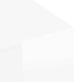 Tavolino Salotto Bianco Lucido 100x49,5x31 cm Legno truciolato