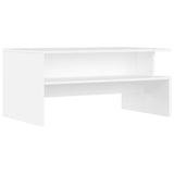 Tavolino da Salotto Bianco 90x55x42,5 cm in Legno truciolato