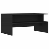 Tavolino da Salotto Nero 90x55x42,5 cm in Legno truciolato