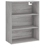Credenza Grigio Sonoma 69,5x34x180 cm in Legno truciolato