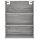 Credenza Grigio Sonoma 69,5x34x180 cm in Legno truciolato