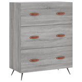 Credenza Grigio Sonoma 69,5x34x180 cm in Legno truciolato