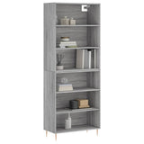 Credenza Grigio Sonoma 69,5x32,5x180 cm Legno truciolato