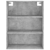 Credenza Grigio Cemento 69,5x34x180 cm in Legno truciolato