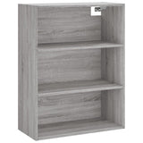 Credenza Grigio Sonoma 69,5x34x180 cm in Legno truciolato