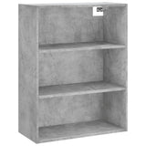 Credenza Grigio Cemento 69,5x34x180 cm in Legno truciolato
