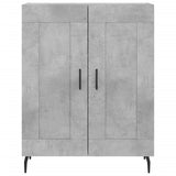 Credenza Grigio Cemento 69,5x34x180 cm in Legno truciolato