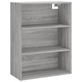 Credenza Grigio Sonoma 69,5x34x180 cm in Legno truciolato