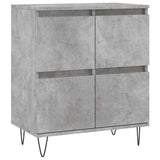 Credenze 3 pz Grigio Cemento in Legno truciolato