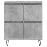 Credenze 3 pz Grigio Cemento in Legno truciolato