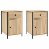 Comodini 2 pz Rovere Sonoma 40x42x60 cm in Legno truciolato