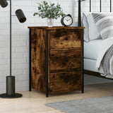 Comodino Rovere Fumo 40x36x60 cm in Legno truciolato