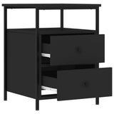 Comodino Nero 44x45x60 cm in Legno truciolato