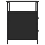 Comodino Nero 44x45x60 cm in Legno truciolato