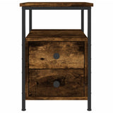 Comodino Rovere Fumo 34x35,5x50 cm in Legno truciolato