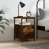 Comodino Rovere Fumo 34x35,5x50 cm in Legno truciolato