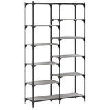 Libreria Grigio Sonoma 100x32x170 cm Legno truciolato e Ferro