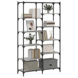 Libreria Grigio Sonoma 100x32x170 cm Legno truciolato e Ferro