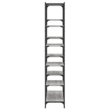 Libreria Grigio Sonoma 100x32x170 cm Legno truciolato e Ferro