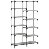 Libreria Grigio Sonoma 100x32x170 cm Legno truciolato e Ferro