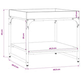 Tavolino Salotto Rovere Marrone 49,5x49,5x45 Legno truciolato