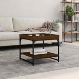 Tavolino Salotto Rovere Marrone 49,5x49,5x45 Legno truciolato