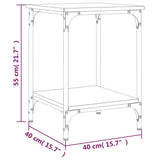 Tavolino da Salotto Rovere Marrone 40x40x55cm Legno truciolato