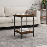 Tavolino da Salotto Rovere Marrone 40x40x55cm Legno truciolato