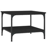 Tavolino da Salotto Nero 55x55x40 cm in Legno truciolato