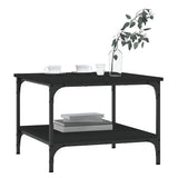 Tavolino da Salotto Nero 55x55x40 cm in Legno truciolato