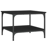 Tavolino da Salotto Nero 55x55x40 cm in Legno truciolato