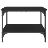 Tavolino da Salotto Nero 55x55x40 cm in Legno truciolato