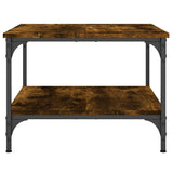 Tavolino da Salotto Rovere Fumo 55x55x40cm in Legno truciolato