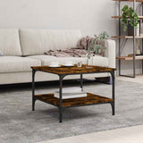 Tavolino da Salotto Rovere Fumo 55x55x40cm in Legno truciolato