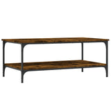 Tavolino da Salotto Rovere Fumo 100x55x40 cm Legno truciolato