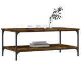 Tavolino da Salotto Rovere Fumo 100x55x40 cm Legno truciolato