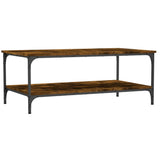 Tavolino da Salotto Rovere Fumo 100x55x40 cm Legno truciolato